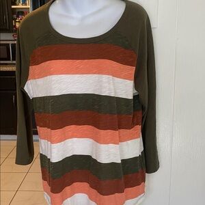 Sonoma Black and White Striped Shirt